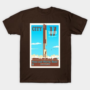 Visit City 17 (blue/brown) T-Shirt